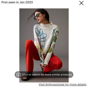 Maeve Multicolor Floral Turtleneck Sweater